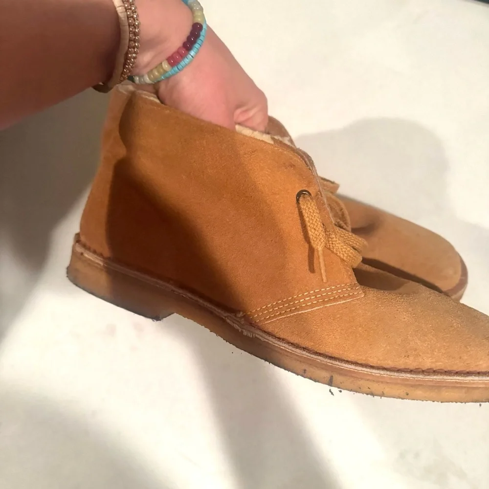 Unbranded Suede Sherpa Lined Lace Up Chukka Boots Tan Size 12 MENS